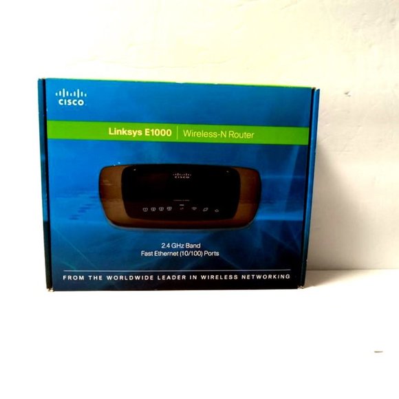 Cisco 2.4 GHz Band Linksys E-1000 Wireless -N- Router With Power Supply Tested - Picture 2 of 7